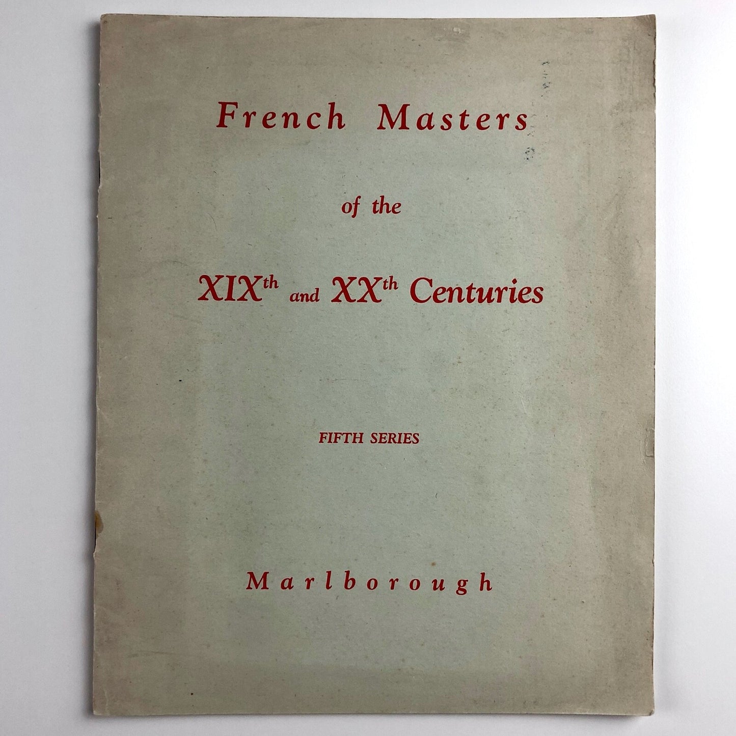 French Masters XIXth and XXth Centuries, 5th Series | Marlborough catalogue 1951