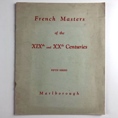 French Masters XIXth and XXth Centuries, 5th Series | Marlborough catalogue 1951