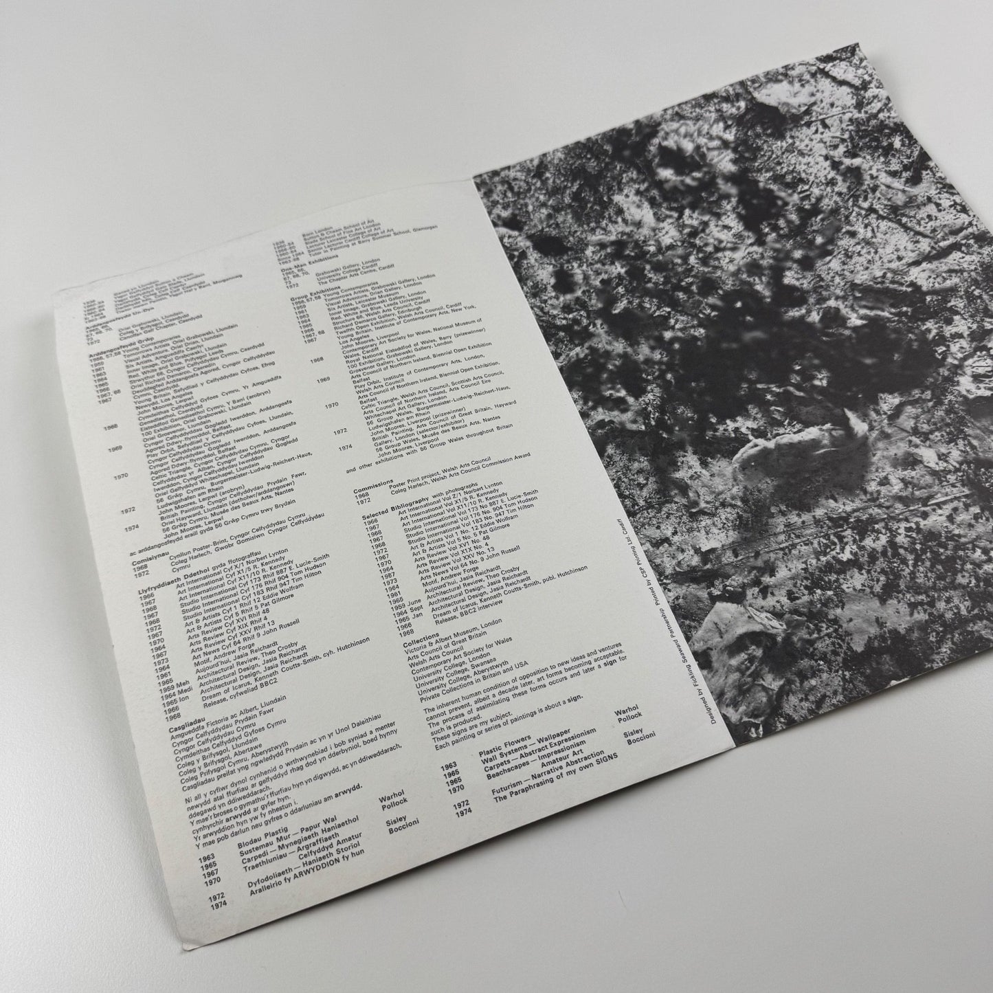 Terry Setch | Oriel, Cardiff, 1976 exhibition leaflet