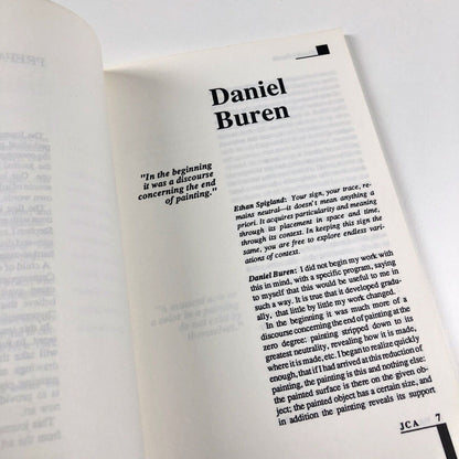 Journal of Contemporary Art. Volume 1 Number 1 First Issue Spring 1988 eds. Philip Pocock and John Zinsser