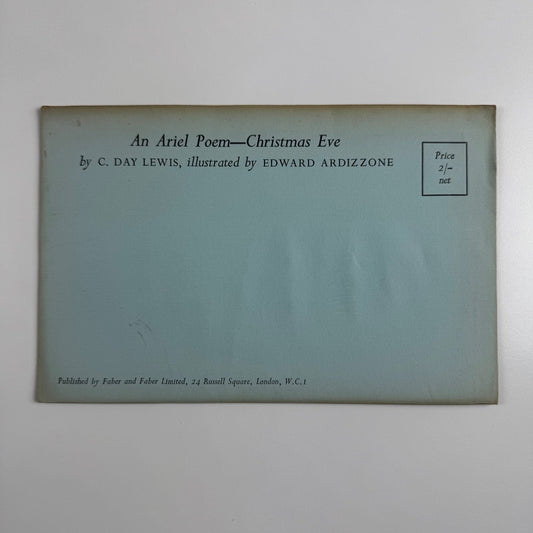 An Ariel Poem - Christmas Eve by C. Day Lewis illustrated by Edward Ardizzone, 1954 unopened envelope