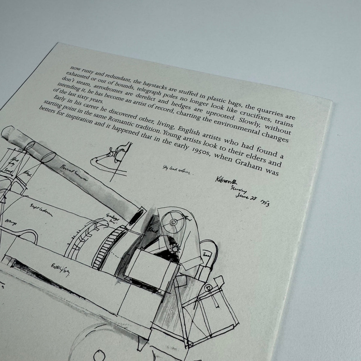 Prospectus for The Sketchbooks of Rigby Graham essay by Dr Malcolm Yorke Artists' Choice Editions, Oxford, 2004