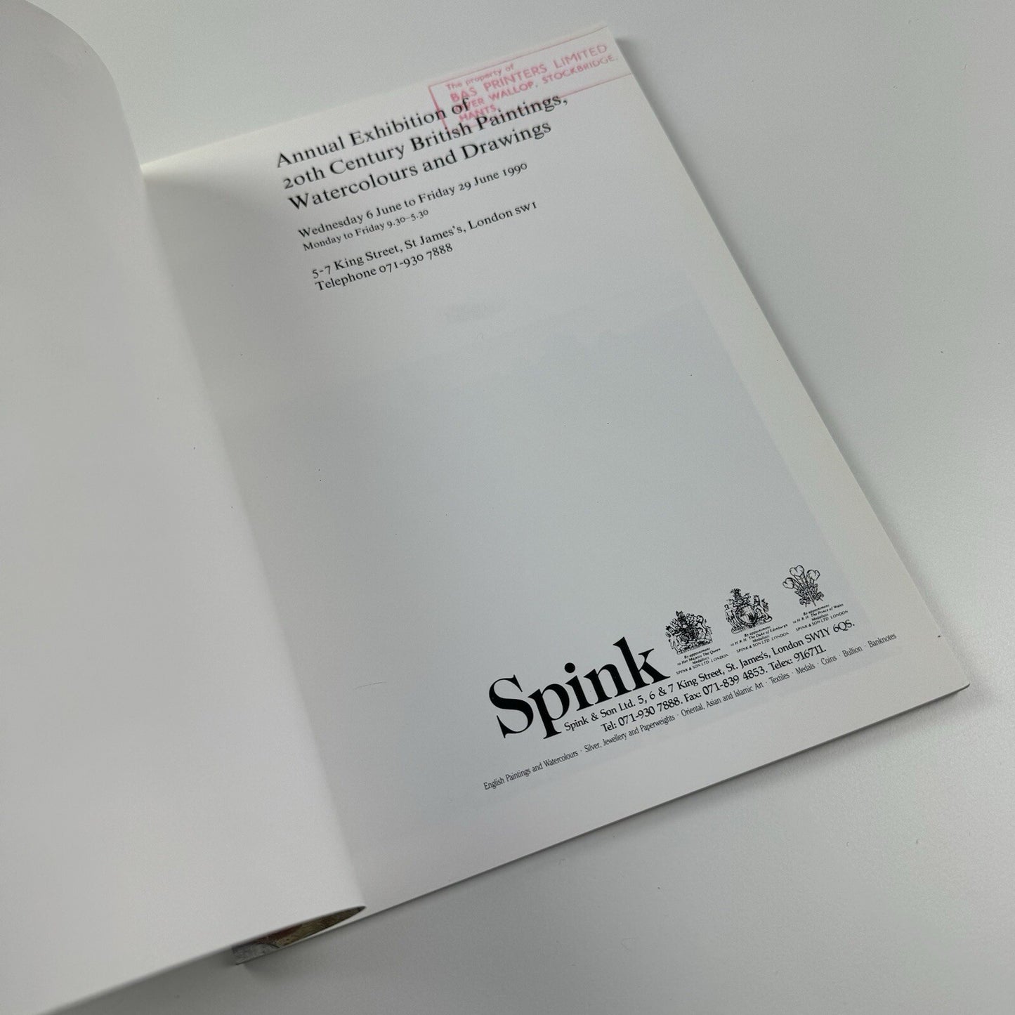 Annual Exhibition of 20th Century British Paintings, Watercolours and Drawings | Spink 1990