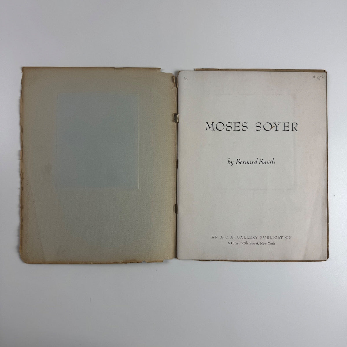 Moses Soyer by Bernard Smith | ACA Gallery Publication, 1944