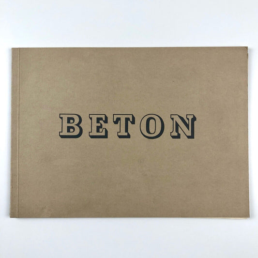 Beton type specimen brochure | Bauersche (Bauer) Giesserei, Frankfurt Am Main