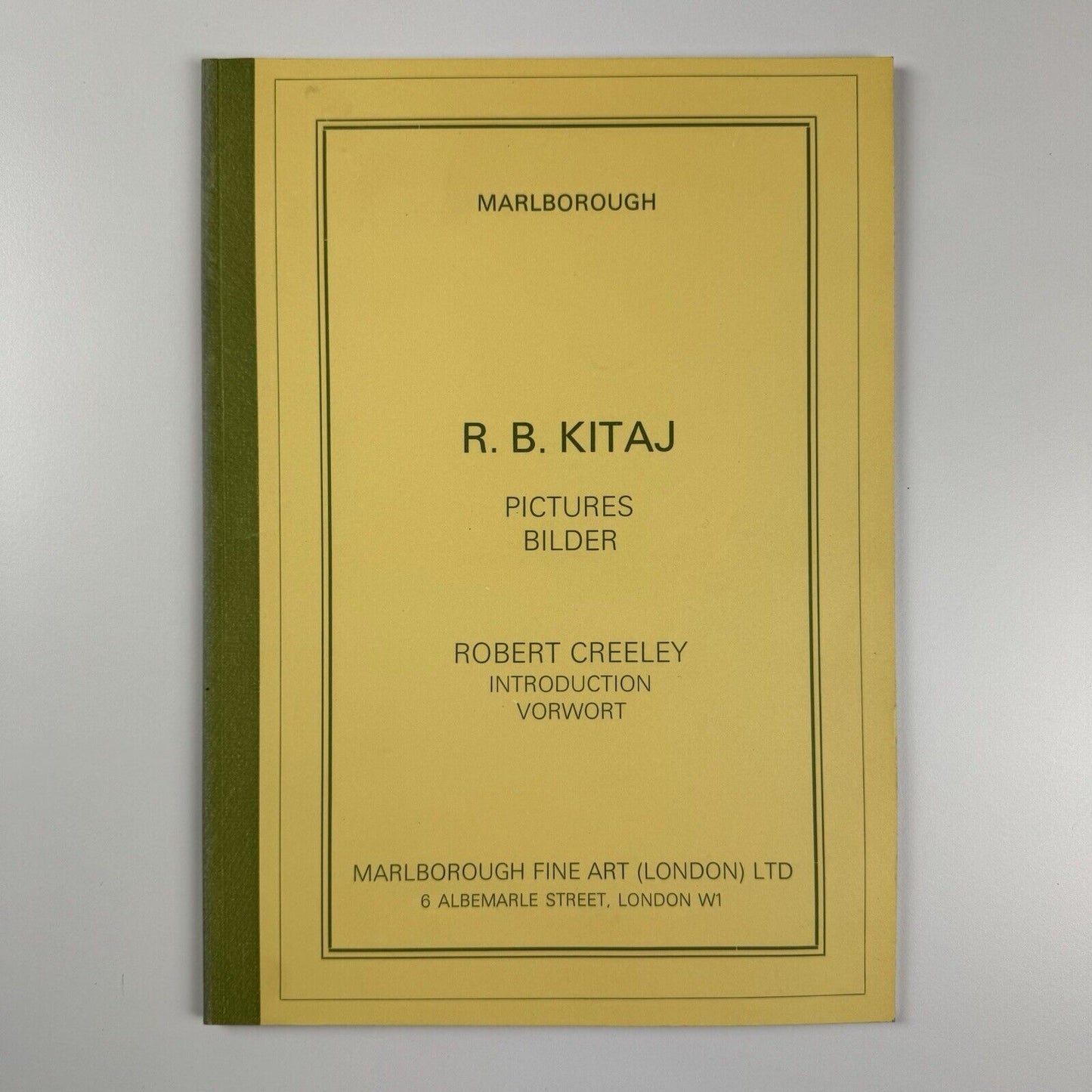 R.B. Kitaj Pictures For Sand for These Years | Marlborough London, 1977 | introduction by Robert Creeley