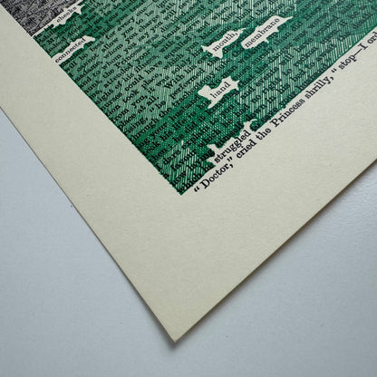 A Humument page 337 'that ensured' by Tom Phillips | The Tetrad Press, 1970