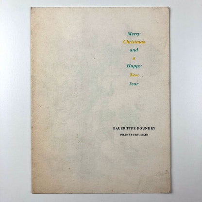 Christmas card / leaflet – Bauer Type Foundry Frankfurt-Main | Dorit Winzens, 1959