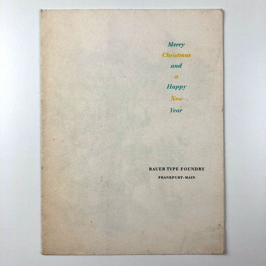 Christmas card / leaflet – Bauer Type Foundry Frankfurt-Main | Dorit Winzens, 1959