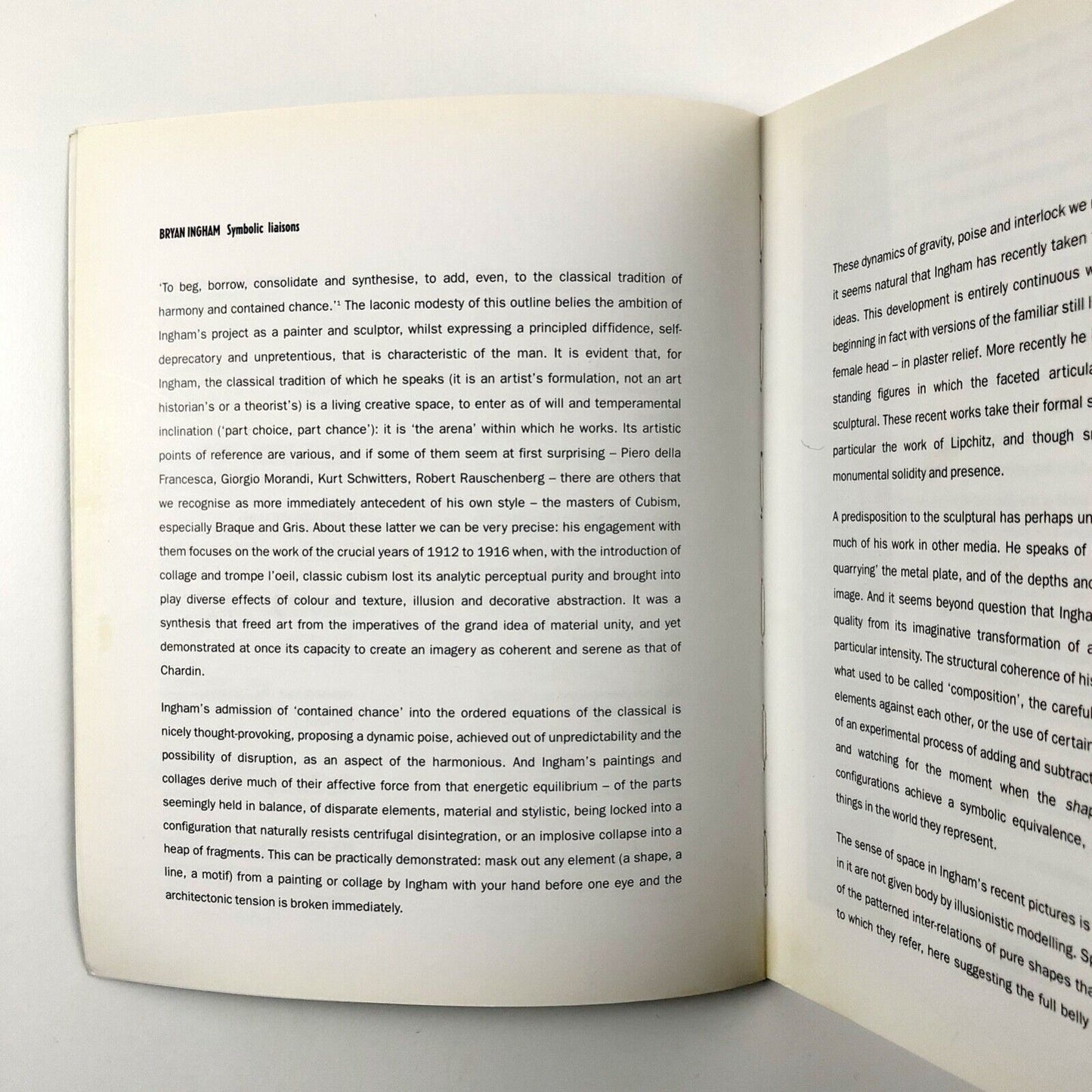 Bryan Ingham: New Paintings, Collages... | Francis Graham-Dixon Gallery, 1995