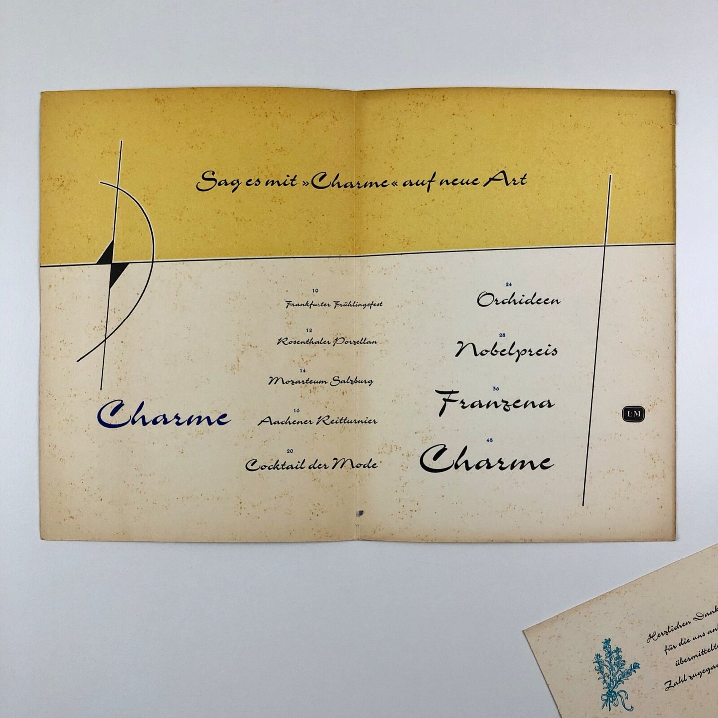 Charme – type specimen leaflet & inserts | Schriftgiesserei Ludwig & Mayer