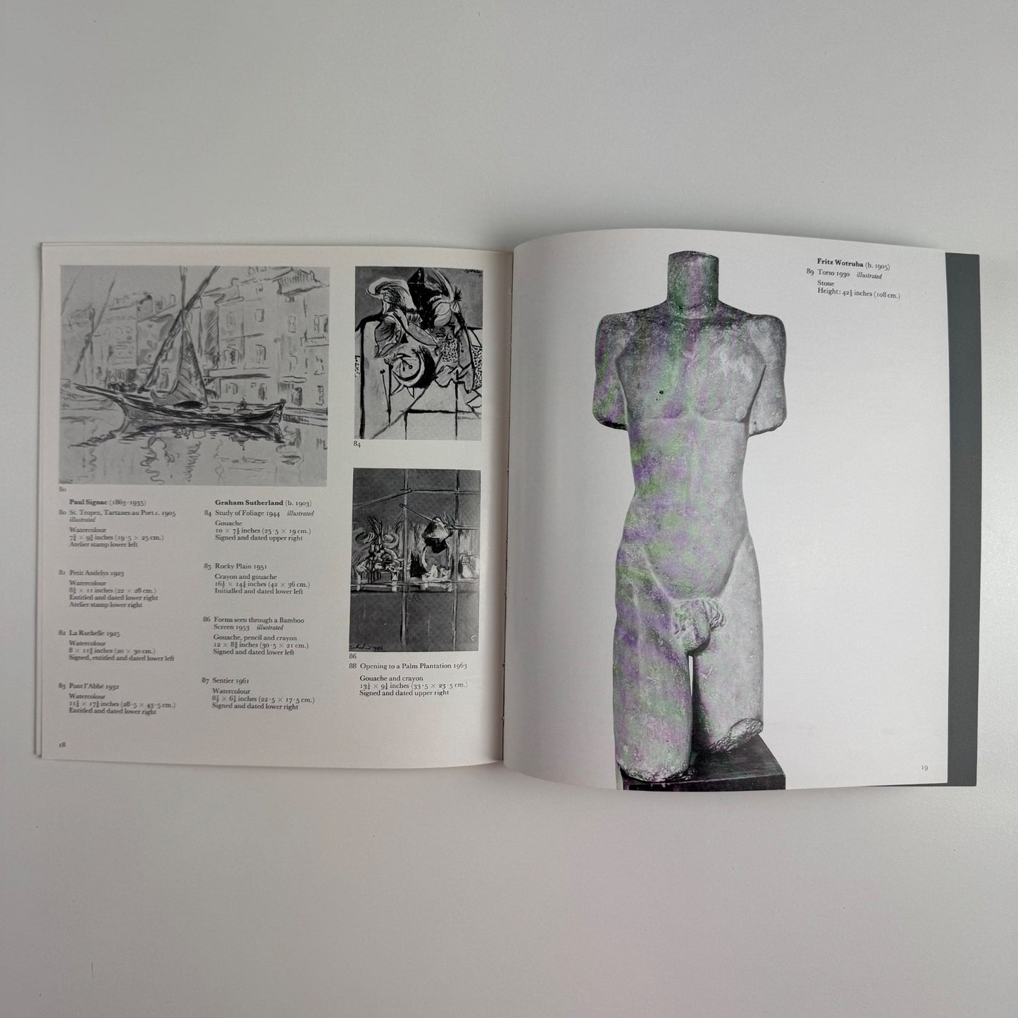 19th & 20th century Watercolours, Drawings & Sculpture Marlborough April 1964