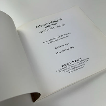 Edouard Vuillard. Pastels and Drawings | Wolseley Fine Art catalogue, 2003