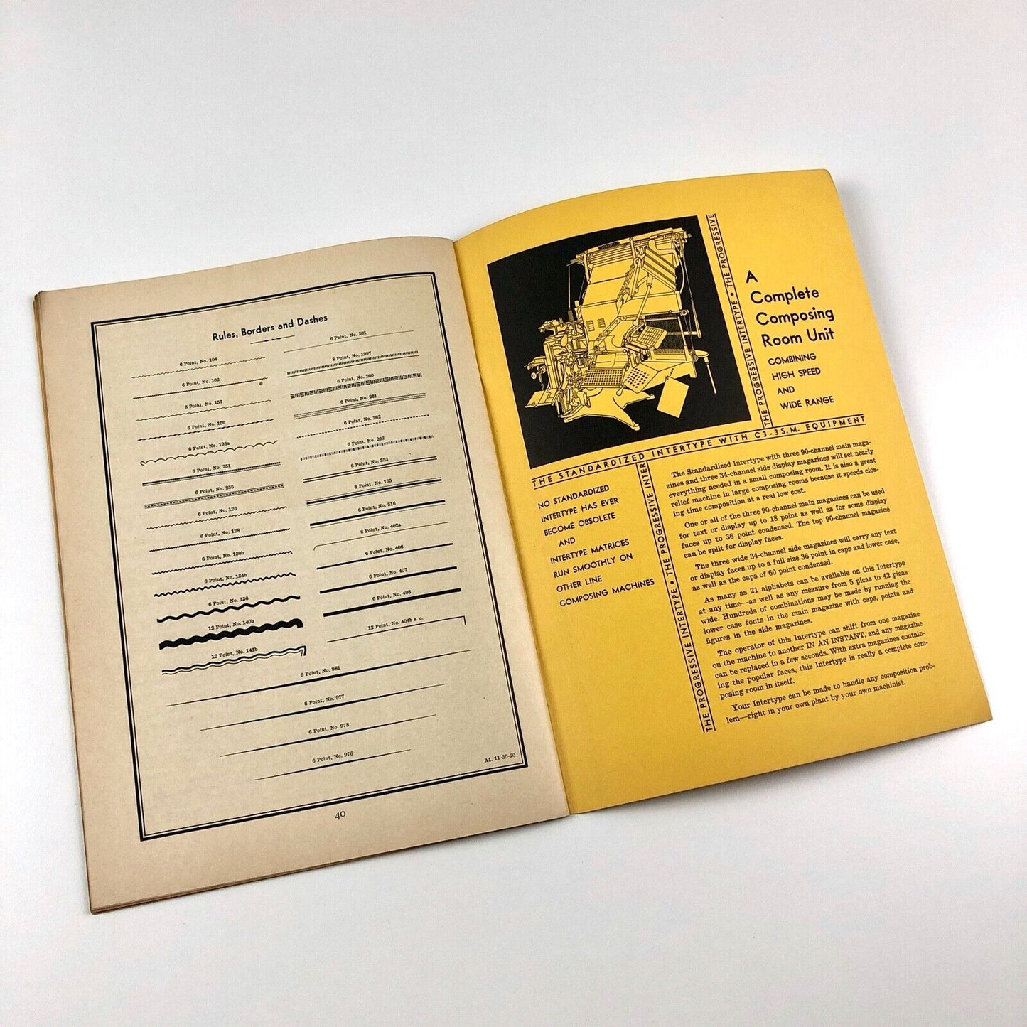 Intertype Corporation: Ideal News Face | Type specimen brochure, 1930s?