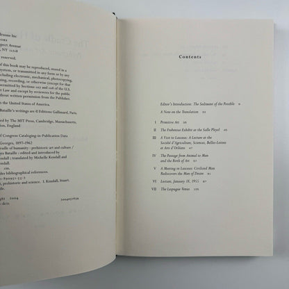 The Cradle of Humanity. Prehistoric Art and Culture by Georges Bataille | Zone Books, 2005