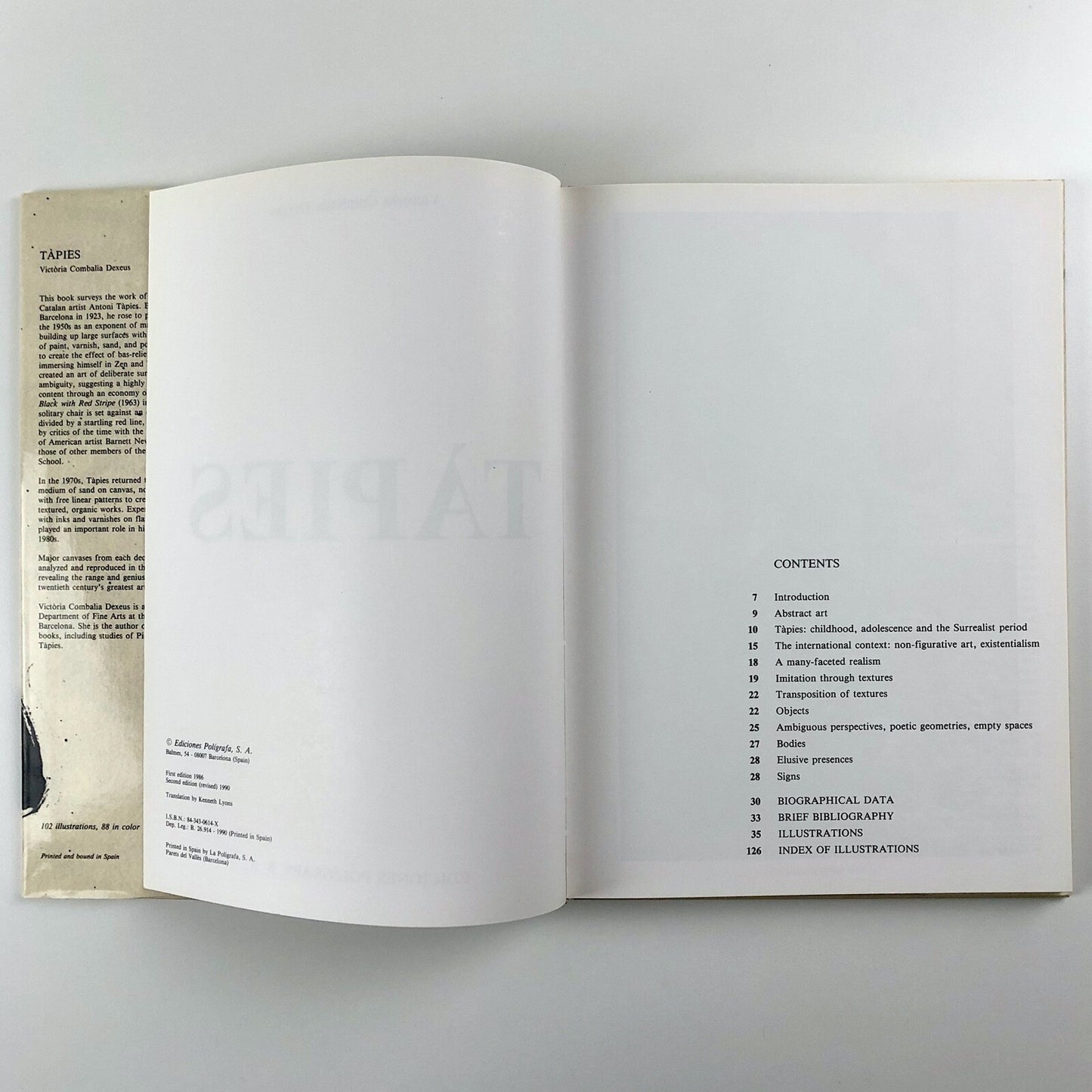 Tàpies by Victoria Combalia Dexeus | Ediciones Polígrafa, 1990 catalogue