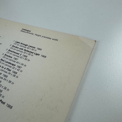 Folding card/catalogue Mary Potter | New Art Centre, 1969