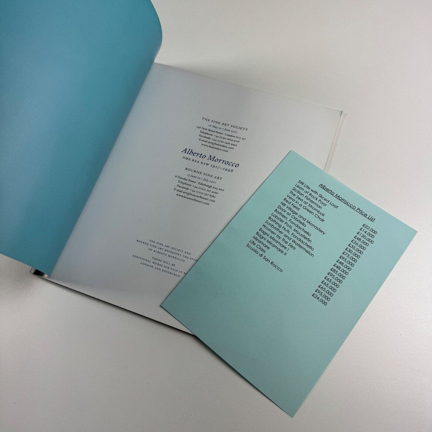 Alberto Morrocco | The Fine Art Society and Bourne Fine Art, 2007