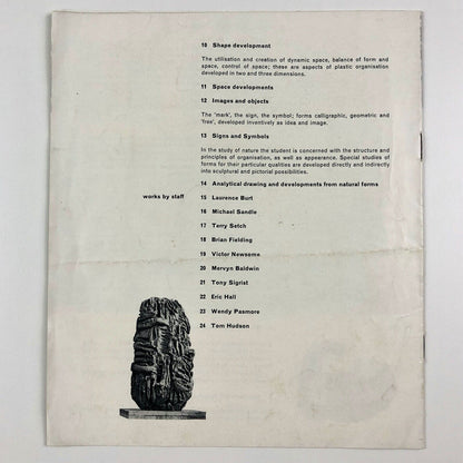 The visual adventure. Leicester College of Art students leaflet, 1963 | Tom Hudson