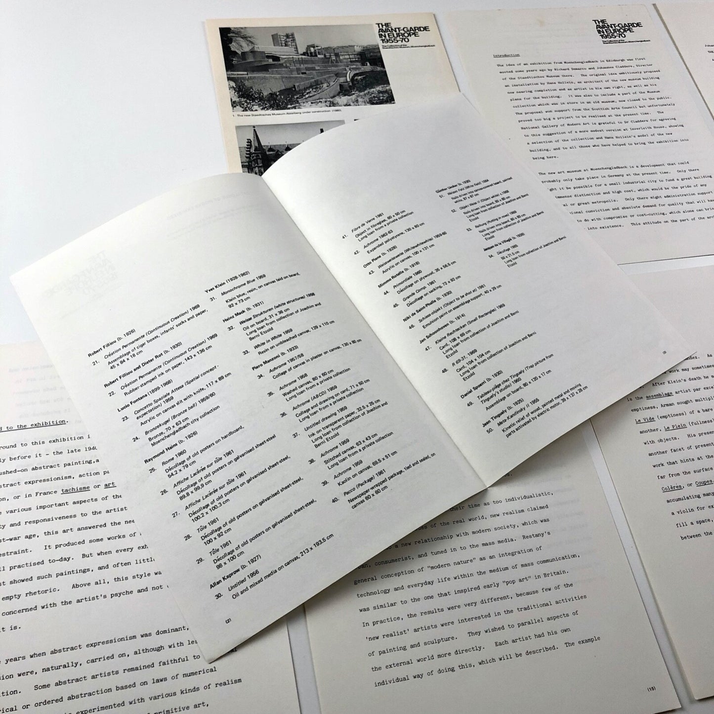 The Avant-Garde in Europe: 1955-70. The Collection of the Staedtisches Museum / Scottish National Gallery of Modern Art