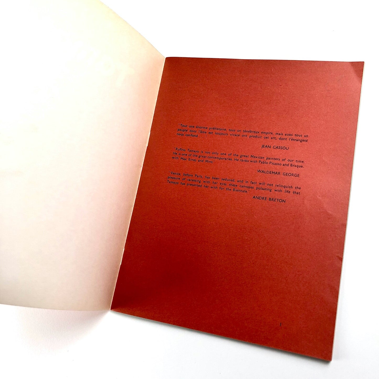Rufino Tamayo | Gallery One London exhibition catalogue, May–June 1961