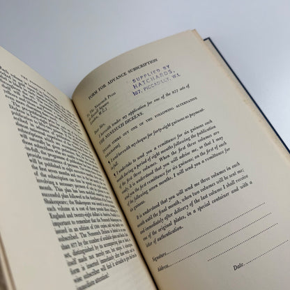 Nonesuch Dickensia. Retrospectus and Prospectus. The Nonesuch Press, 1937