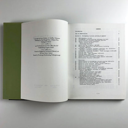 Printmaking and Picture Printing by Gavin Bridson and Geoffrey Wakeman | The Plough Press, Oxford and The Bookpress Limited, Williamsburg, 1984