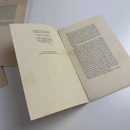 Folder type specimens The choice of type-faces in book-production | Alcuin Press, undated