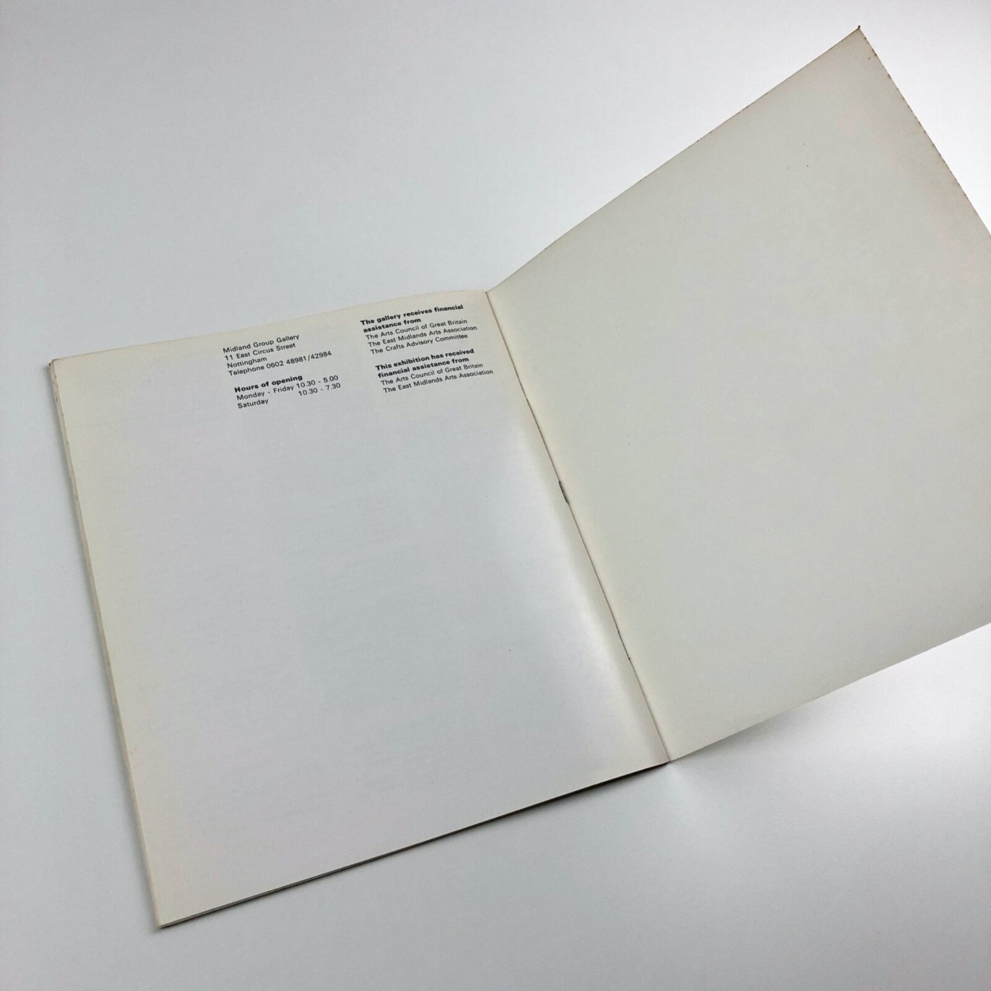 Photography at the Midland Group Gallery Nottingham, 1970 | Exhibition catalogue