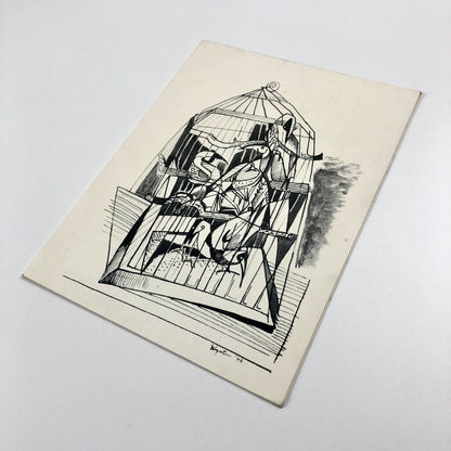 Folding card for Bryan Wynter. Drawings & Gouaches 1940-1950 | New Art Centre, 1983