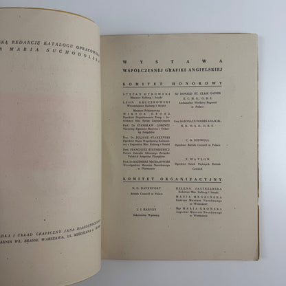 Współczesna Grafika Angielska James Laver. British Council Muzeum Narodowe, 1947