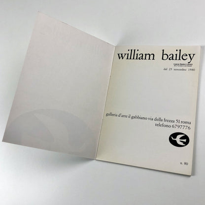 William Bailey | Galleria d'Arte Il Gabbiano Rome 1980 catalogue