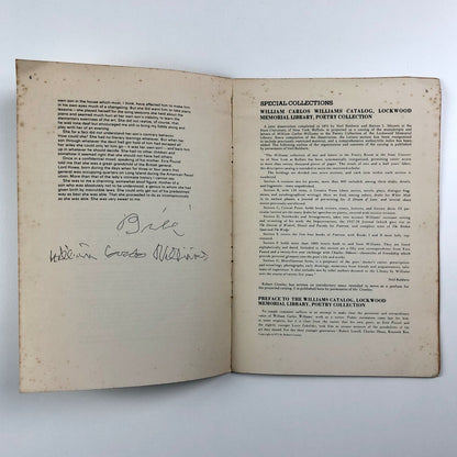 William Carlos Williams Newsletter | Volume 1, Number 1, Fall 1975