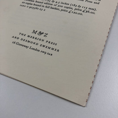 Prospectus – The London Bookbinders 1780-1806 | Ellic Howe | Gwen Raverat