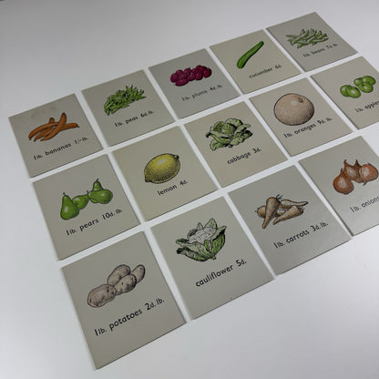 No 10 The Greengrocer's Shop educational maths toy | E.J. Arnold c.1950s – 86 cards