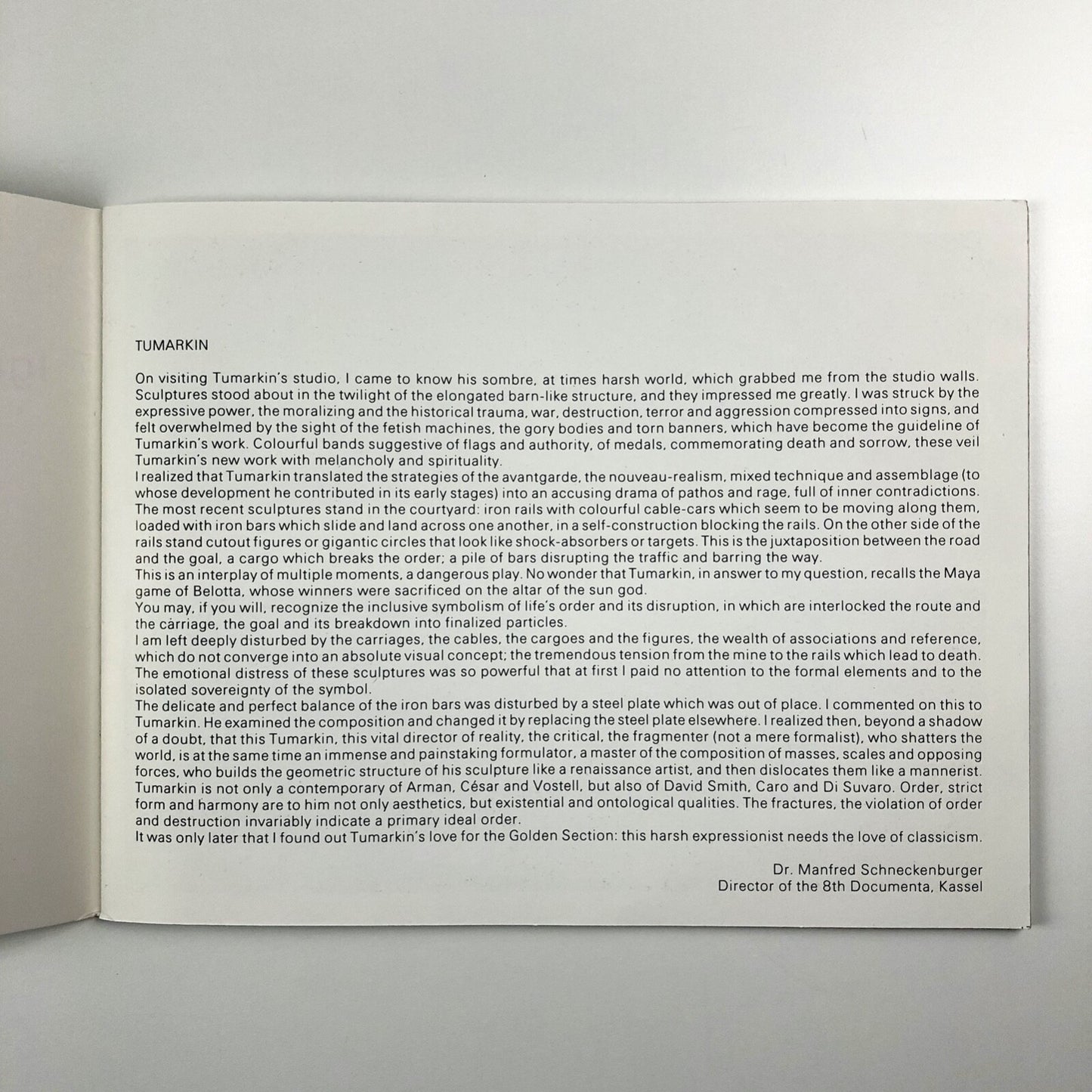 Igael Tumarkin Rails and Pietà 1984-87 | Israel Museum exhibition catalogue, 1987