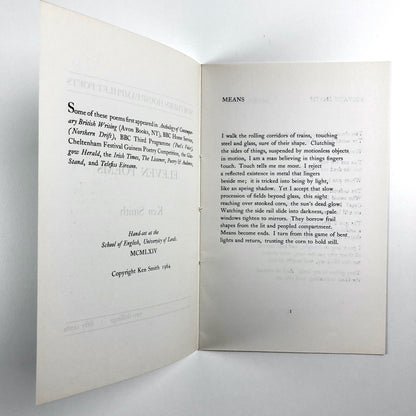 Eleven Poems by Ken Smith | Northern House Pamphlet Poets, 1964