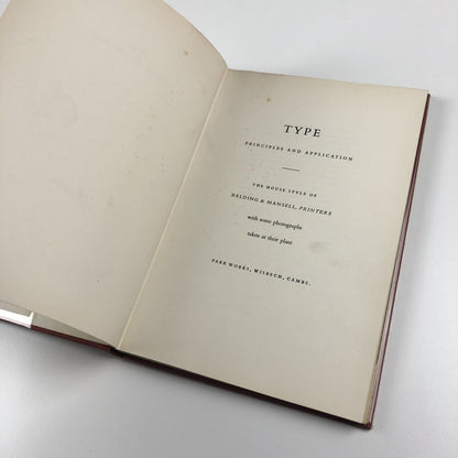 Type Principle and Application The House Style of Balding & Mansell | Edited by Charles Rosner