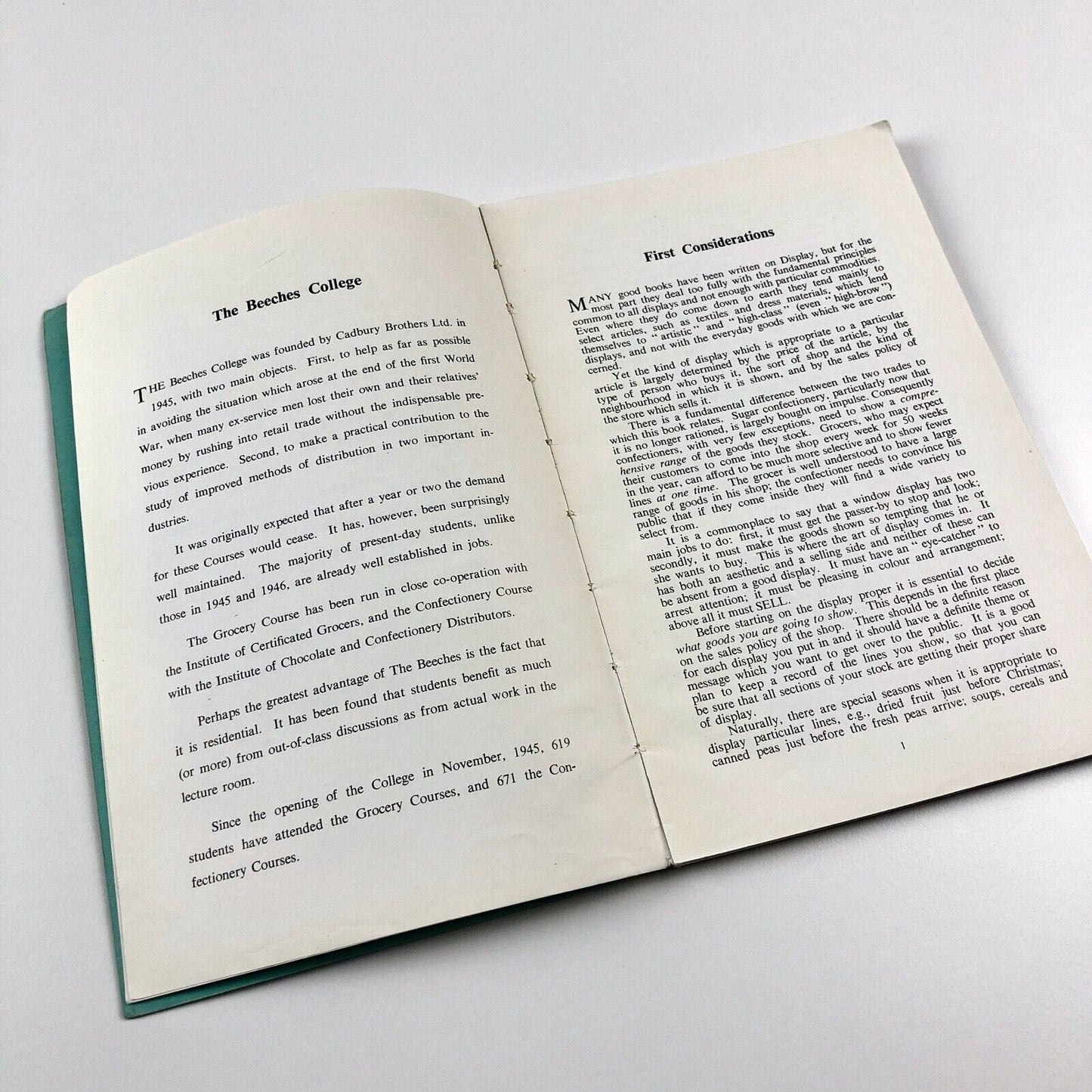 Notes on Window Display for Grocery and Confectionery Students | The Beeches College, Bournville, 1953