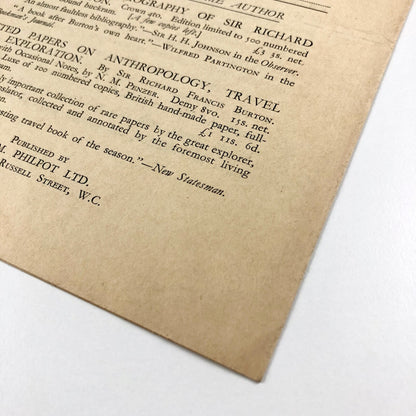 Prospectus for Nala & Damayanti by Norman M. Penzer | A.M. Philpot Ltd | Undated, presumed to be c.1926