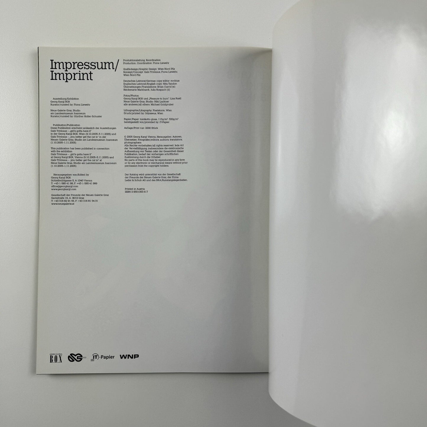 Gabi Trinkaus “works” | Georg Karl BOX and Neue Galerie Graz, 2005 catalogue