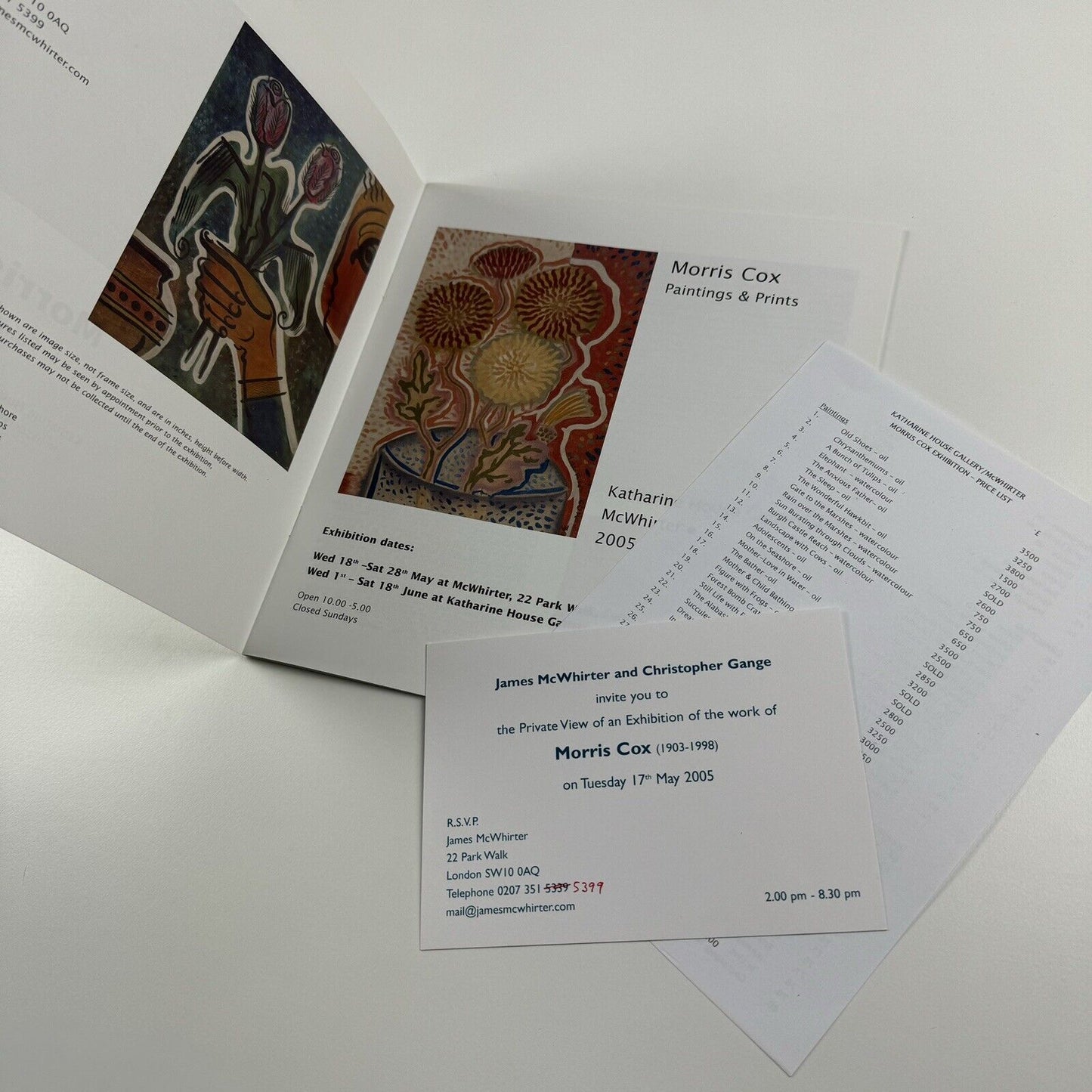 Morris Cox. Paintings & Prints | Katharine House Gallery in association with McWhirter, 2005