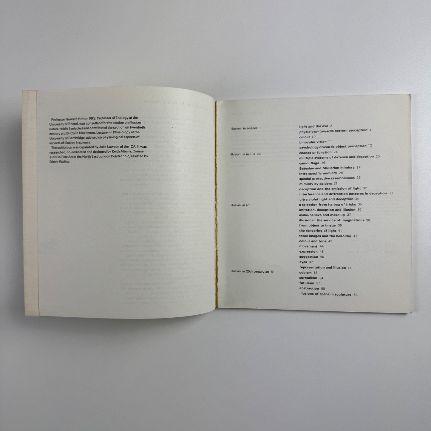 Illusion in Nature and Art | ICA catalogue, October 1973