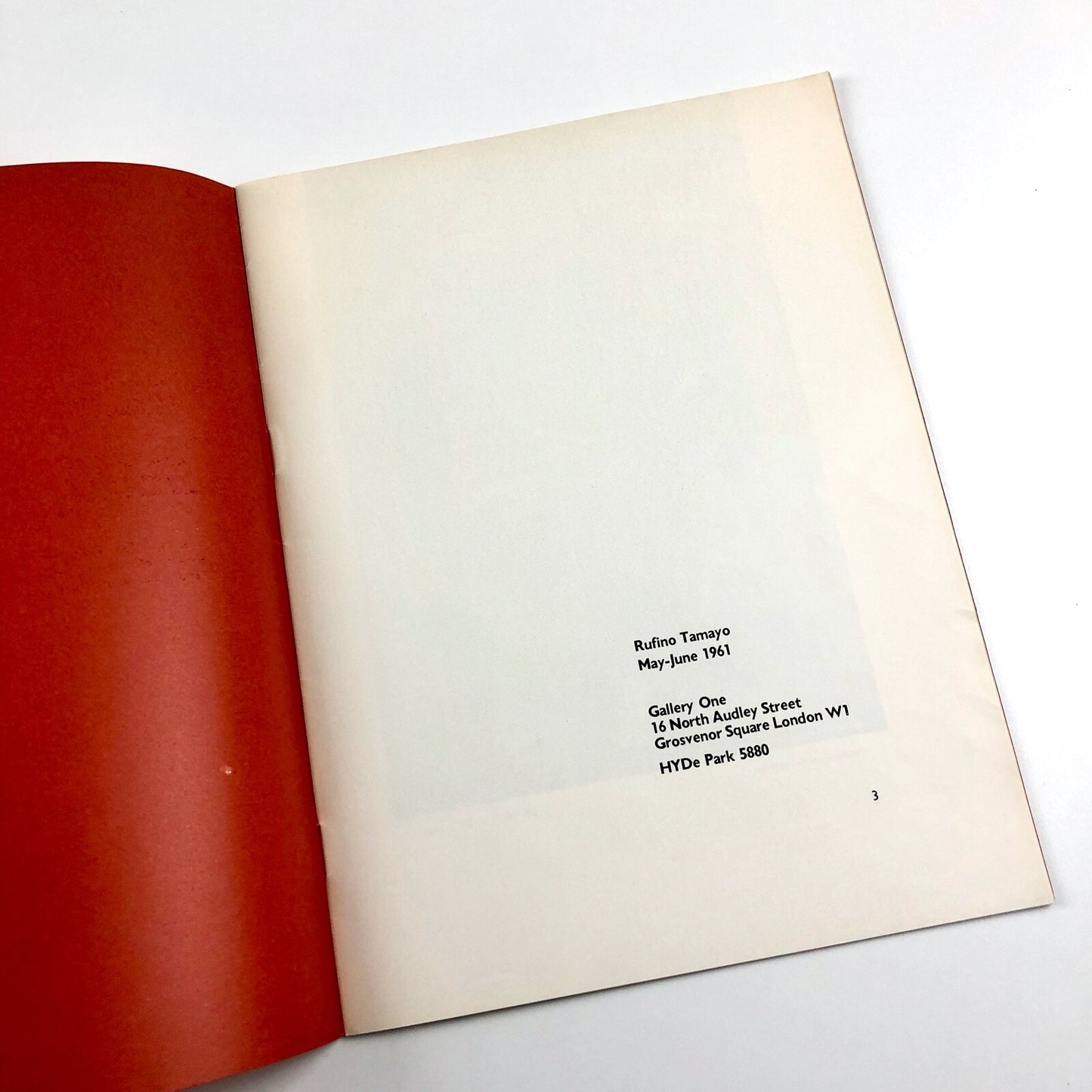 Rufino Tamayo | Gallery One London exhibition catalogue, May–June 1961