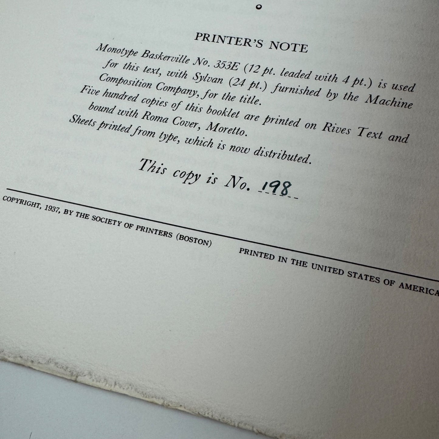 Wood engraving wood engravers Hiram Campbell Merrill | Society of Printers Boston limited edition, previously owned by Simon Brett
