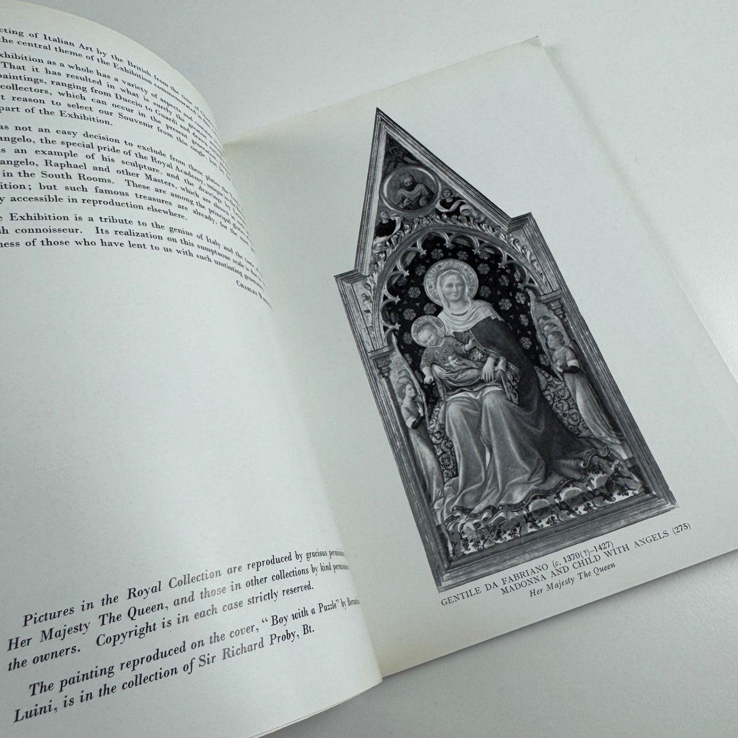 Italian Paintings from British Collections Royal Academy of Arts, 1960 + typed guide to the contents of the galleries
