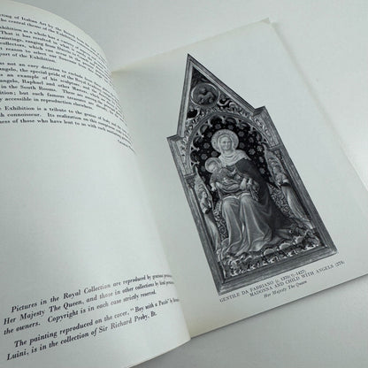 Italian Paintings from British Collections Royal Academy of Arts, 1960 + typed guide to the contents of the galleries
