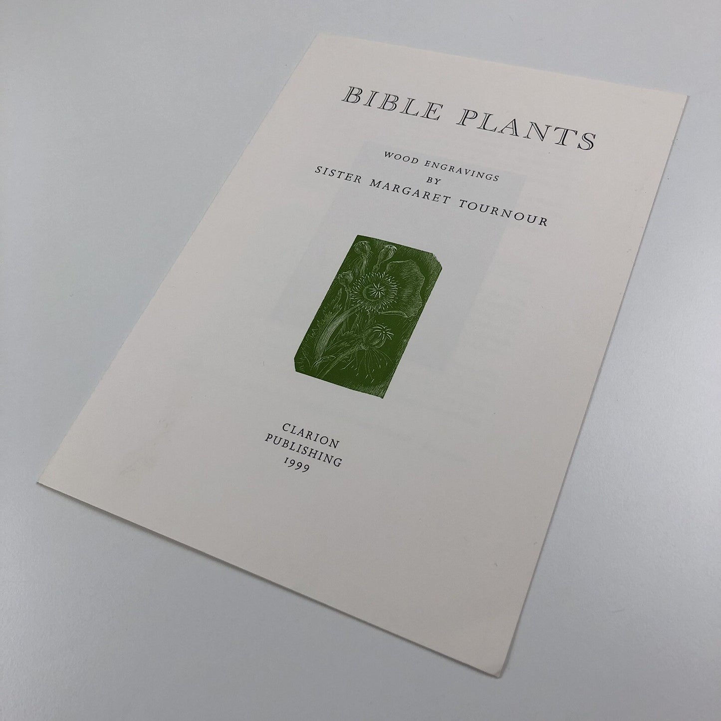 Prospectus – Bible Plants | Wood engravings by Sister Margaret Tournour | Clarion Publishing, 1999
