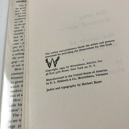 The way beyond 'art' – Herbert Bayer by Alexander Dorner | Wittenborn, Schultz, 1947 | James W. Fitzgibbon bookplate