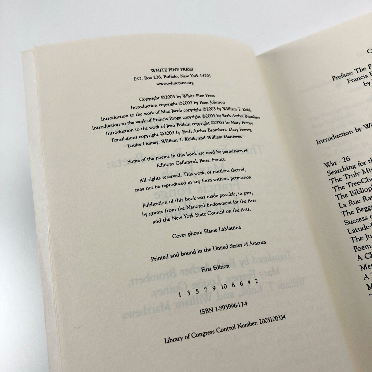 Dreaming the Miracle. Three French Prose Poets | Jacob, Ponge, Follain | White Pine Press, 2006